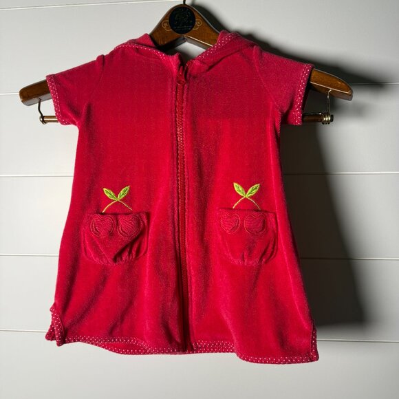 Gymboree Toddler Girls Cherry Coverup Red Dress Size 2T - Picture 1 of 7